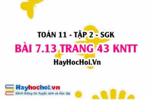 Bài 7.13 trang 43 Toán 11 tập 2 Kết nối tri thức